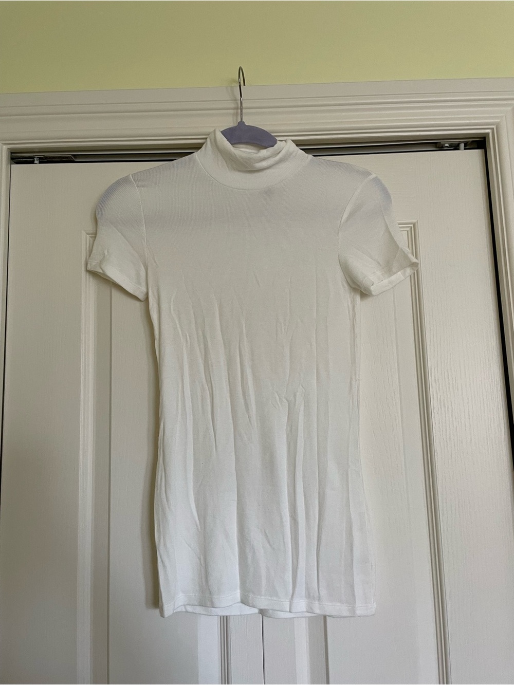 bnwt aritzia wilfred soft ribbed turtleneck short sleeve - Picture 1 of 4
